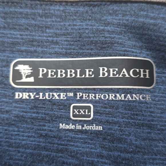 Pebble Beach Men's XXL Dry Luxe Performance Long Sleeve Golf Shirt - Picture 3 of 4